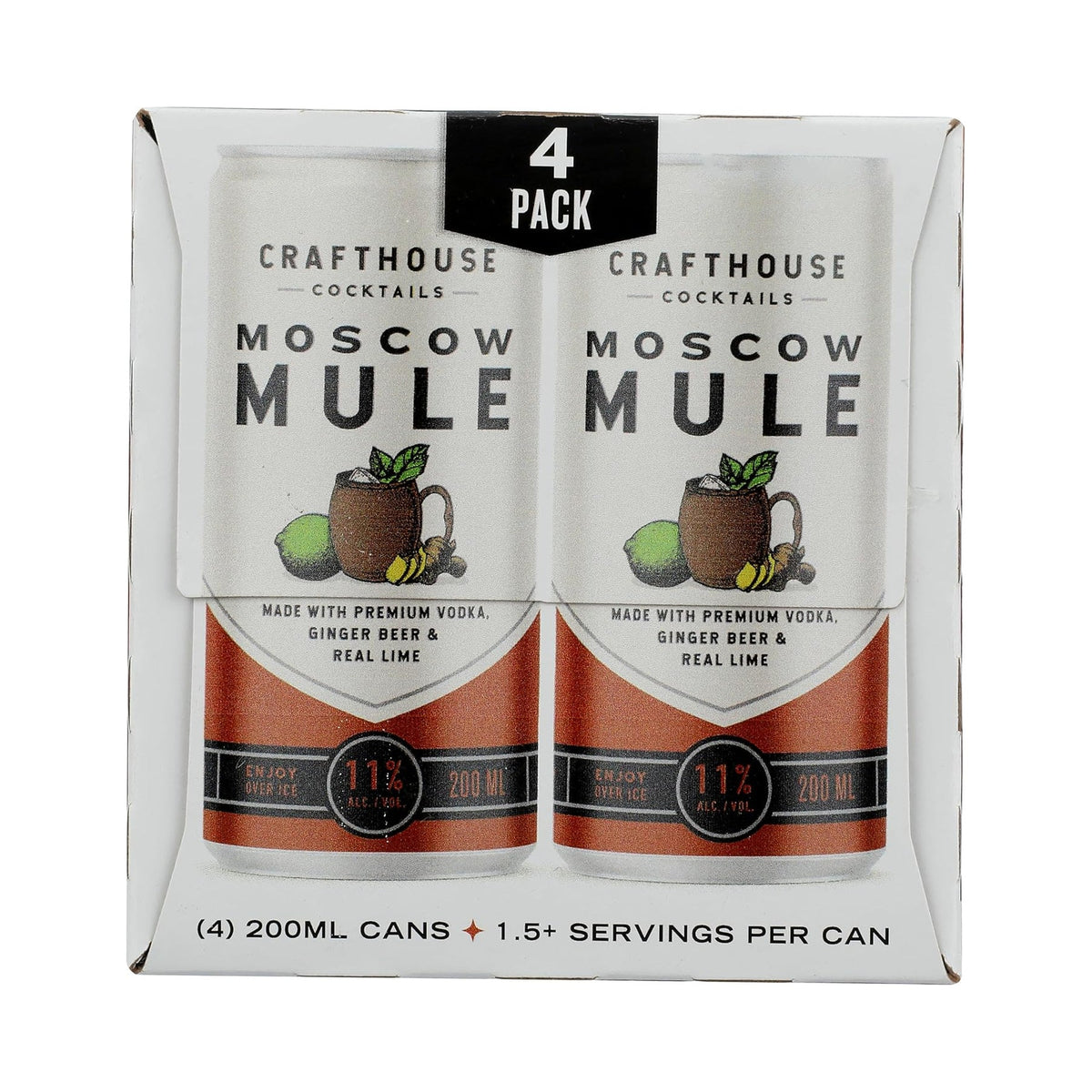 Crafthouse Cocktails Moscow Mule 4-Pack 200ml Cans