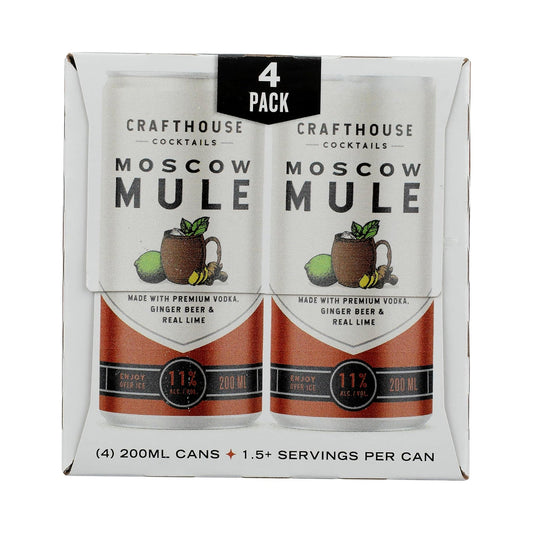 Crafthouse Cocktails Moscow Mule 4-Pack 200ml Cans