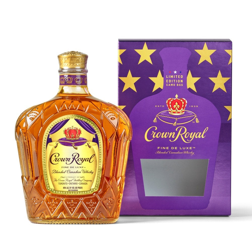 Crown Royal Fine De Luxe with Limited Edition Camo Bag & Carton 750ml