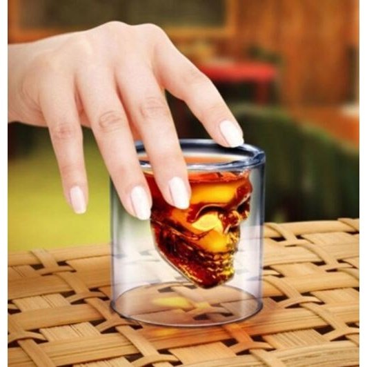 Double Skull Transparent Glass