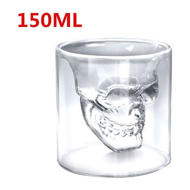 Double Skull Transparent Glass