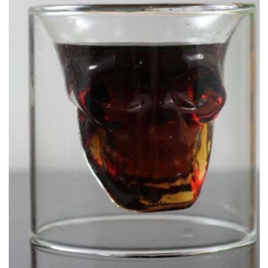 Double Skull Transparent Glass