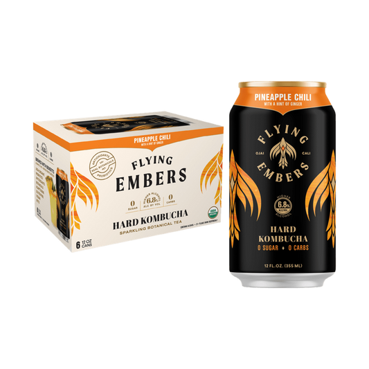 Flying Embers Pineapple Chili Hard Kombucha 6-Pack