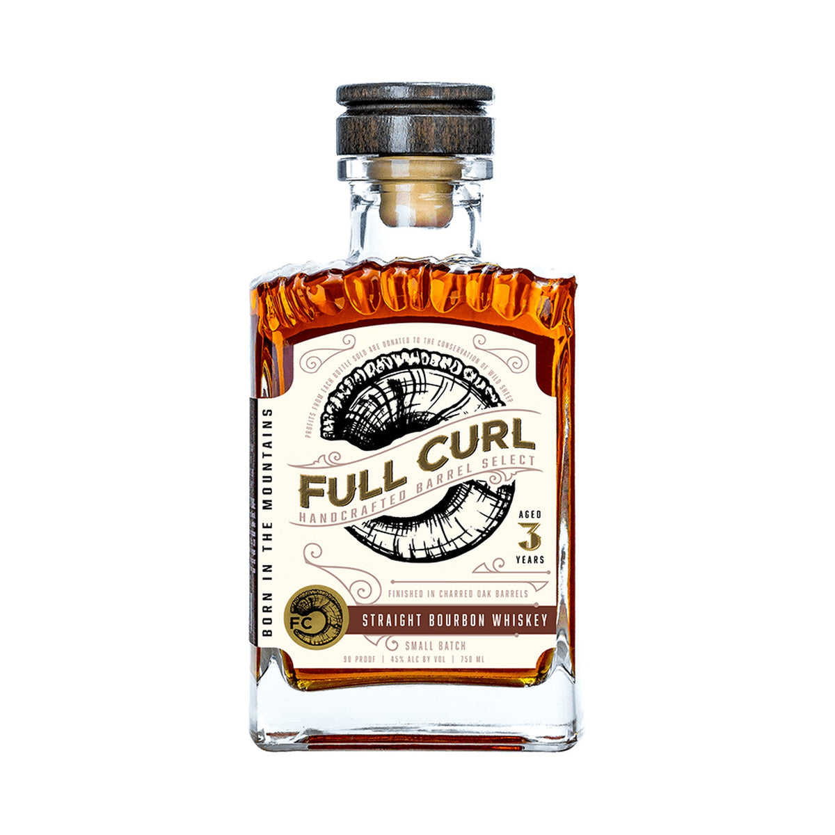 Full Curl Straight Bourbon Whiskey Small Batch 3 Year 750ml