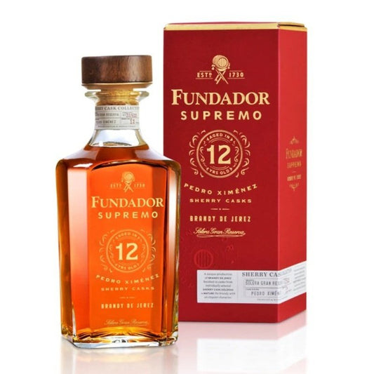 Fundador Supremo 12 Year Old Pedro Ximénez Sherry Casks Brandy de Jerez (Liter)