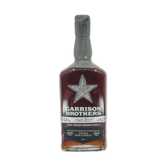 Garrison Brothers Single Barrel Texas Straight Bourbon Whiskey VWS Selection signed by Dan Garrison