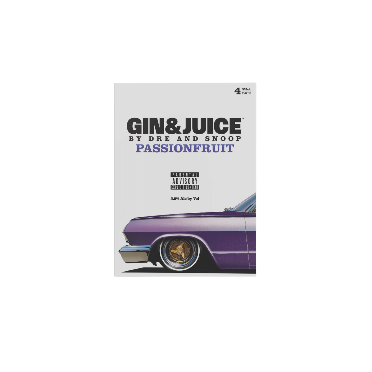 Gin & Juice by Dre and Snoop Passionfruit 4-Pack 355ml Cans