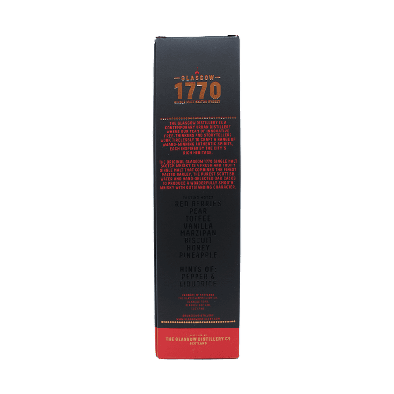 Glasgow 1770 The Original Single Malt Scotch Whisky