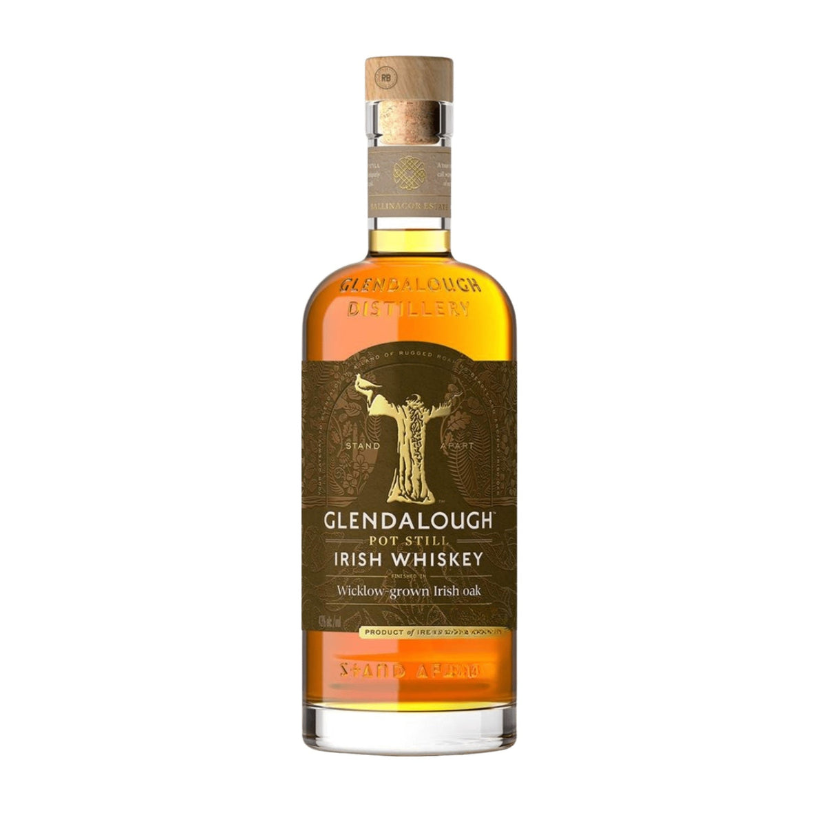 Glendalough Pot Still Wicklow-Grown Irish Oak Whiskey 750ml