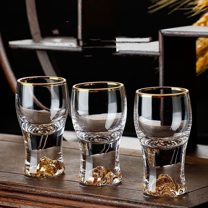 Gold Foil Liquor Crystal Glass