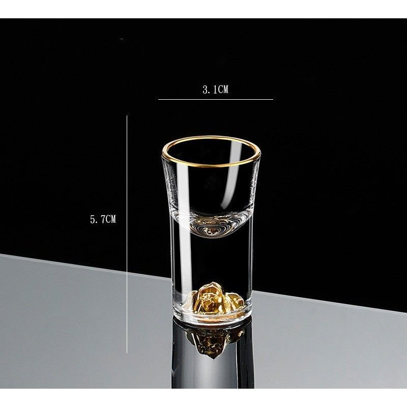 Gold Foil Liquor Crystal Glass