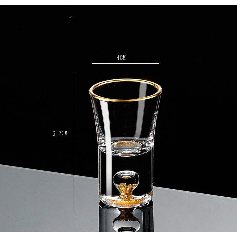 Gold Foil Liquor Crystal Glass
