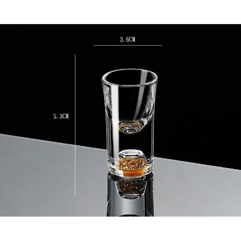Gold Foil Liquor Crystal Glass