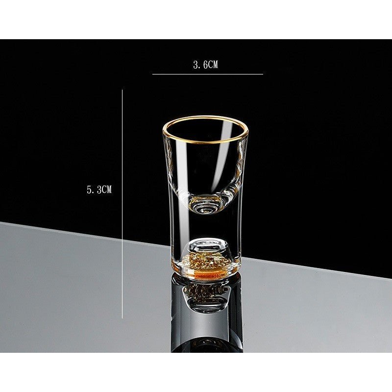 Gold Foil Liquor Crystal Glass