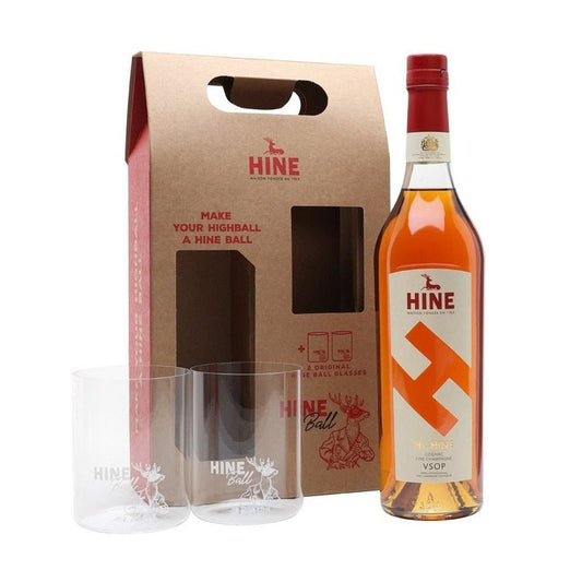 H by Hine V.S.O.P. Cognac with 2 Hine Ball Glasses