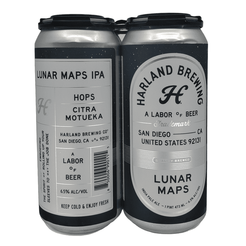 Harland Brewing Lunar Maps IPA Beer 4-Pack
