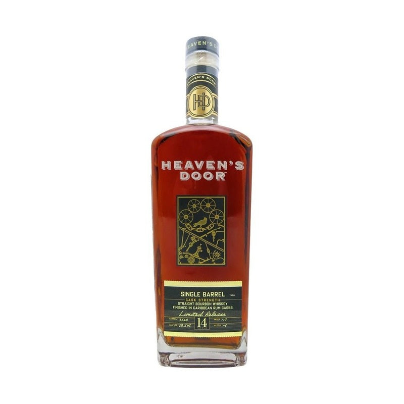 Heaven's Door Single Barrel Cask Strength Caribbean Rum Casks Finish Straight Bourbon Whiskey