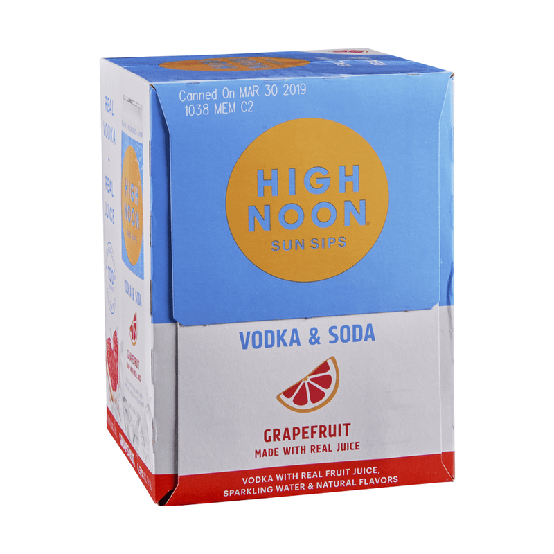 High Noon Grapefruit Vodka Soda 4-Pack
