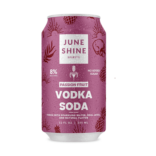 JuneShine Passion Fruit Vodka Soda 4-Pack Cocktail