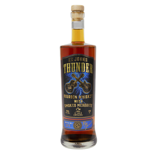 KC Johns Thunder Bourbon Whiskey with Smoked Mesquite 750ml
