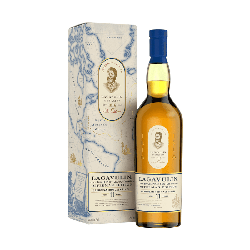 Lagavulin 11 Year Offerman Edition Caribbean Rum Cask Finish 3 Bottle Bundle