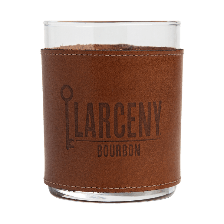 Larceny 1870 Small Batch Kentucky Straight Bourbon Whiskey with Leather Rocks Glass