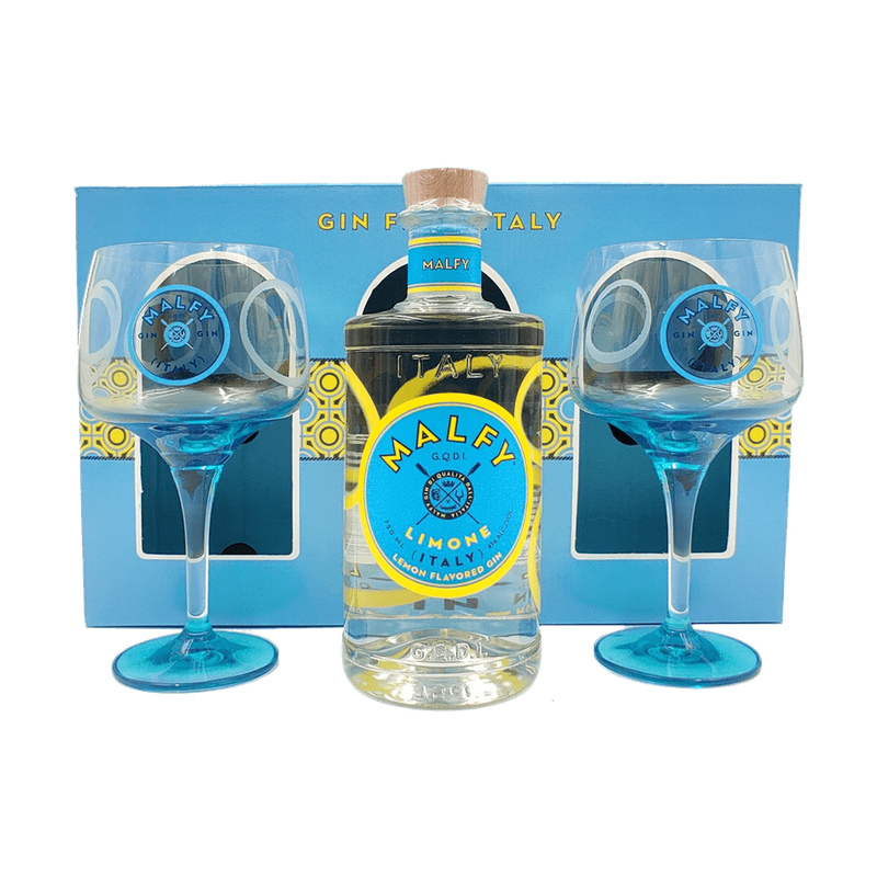 Malfy Limone Gin Gift Set with 2 Glasses
