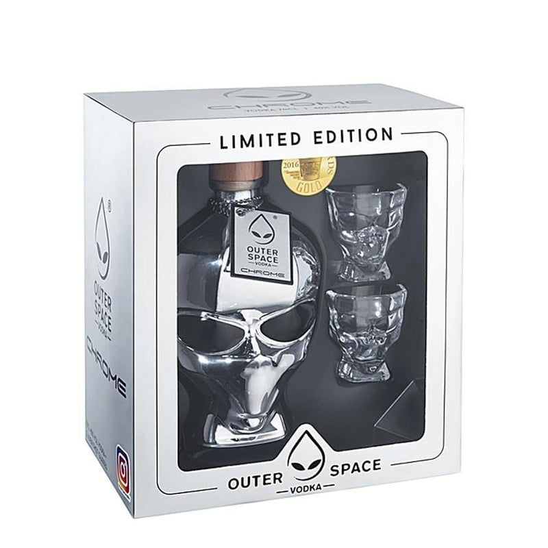 Outer Space Vodka Chrome Limited Edition Gift Set 750mL