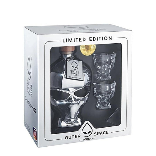 Outer Space Vodka Chrome Limited Edition Gift Set 750mL