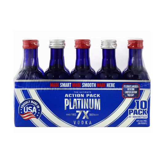 Platinum 7X Vodka 10 x 50ml Action Pack