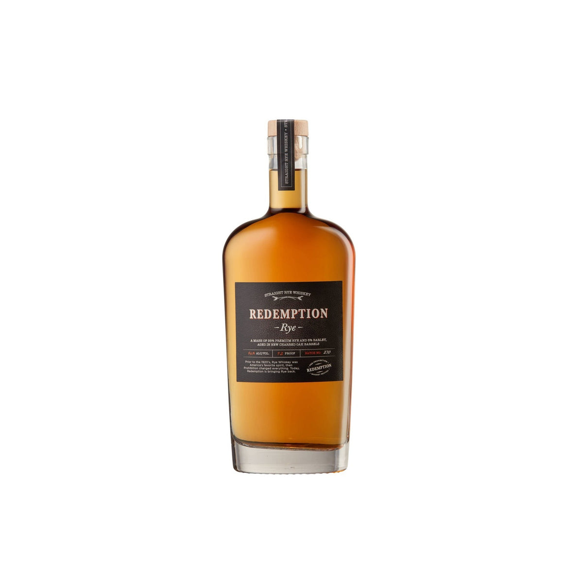Redemption Straight Rye 750ml