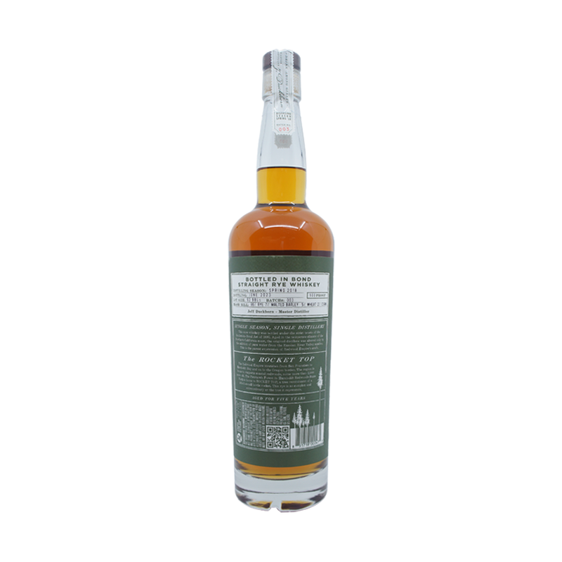Redwood Empire 'Rocket Top' Bottled in Bond Straight Rye Whiskey