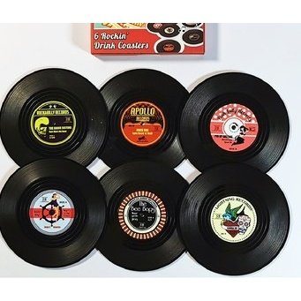 Retro Vinyl Record / CD Music Coaster