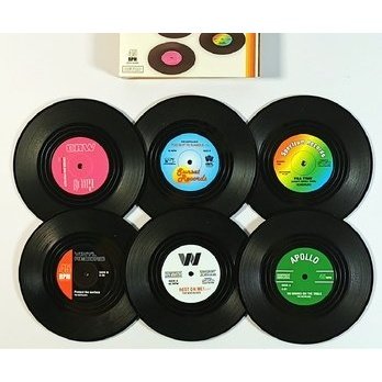Retro Vinyl Record / CD Music Coaster