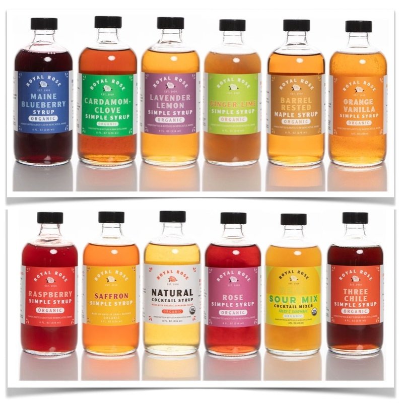 Royal Rose Organic Cocktail Syrups Complete Set (12 x 8oz)