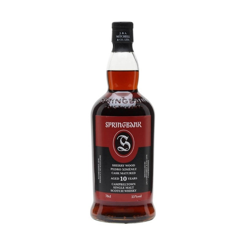 Springbank 10 Year Old Campbeltown Sherry Wood Pedro Ximénez Cask Matured Single Malt Scotch Whisky