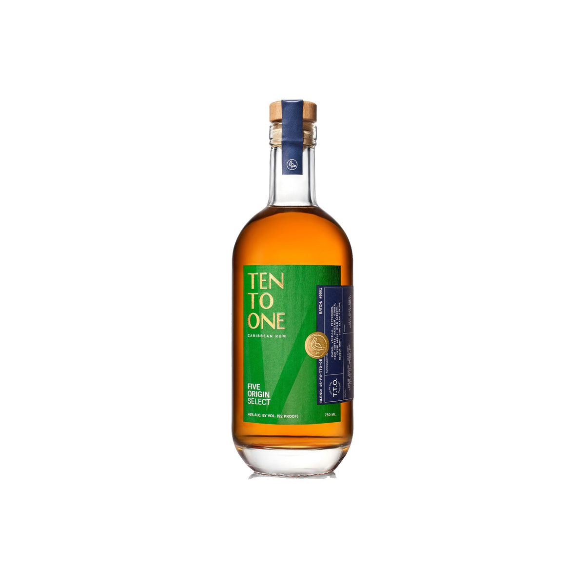 Ten To One Five Origin Select Caribbean Rum 750ml