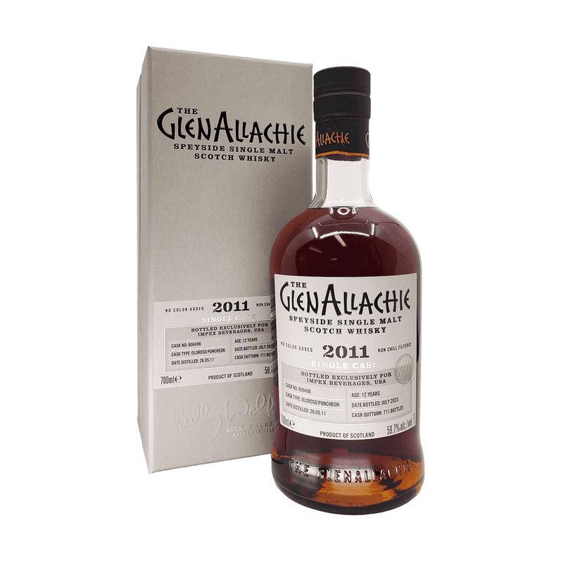 The GlenAllachie 12 Year Old 2011 Single Cask Oloroso Puncheon Speyside Single Malt Scotch Whisky