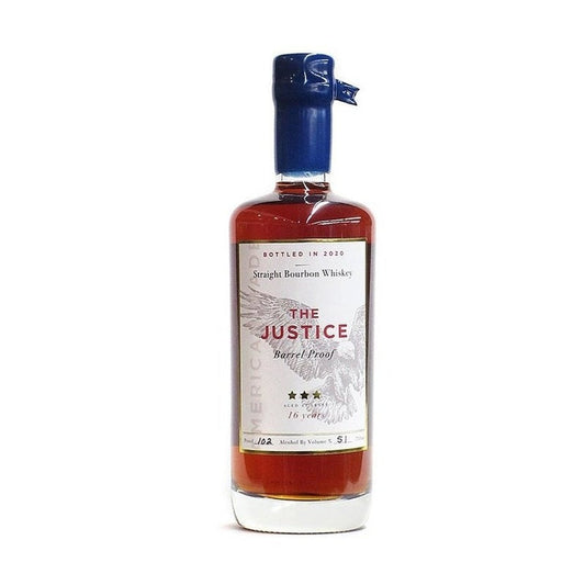 The Justice 16 Year Old Barrel Proof Straight Bourbon Whiskey