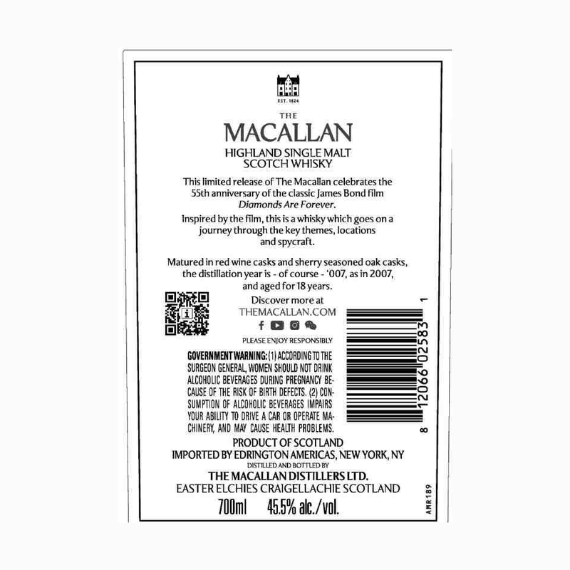 The Macallan Diamonds Are Forever 55th Anniversary Release Highland Single Malt Scotch Whisky