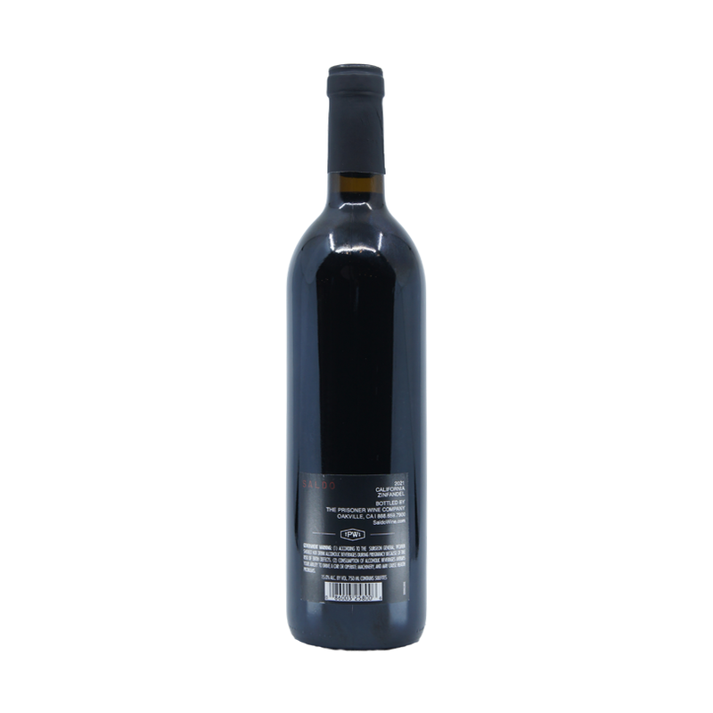 The Prisoner Saldo Zinfandel California Red Wine 2021