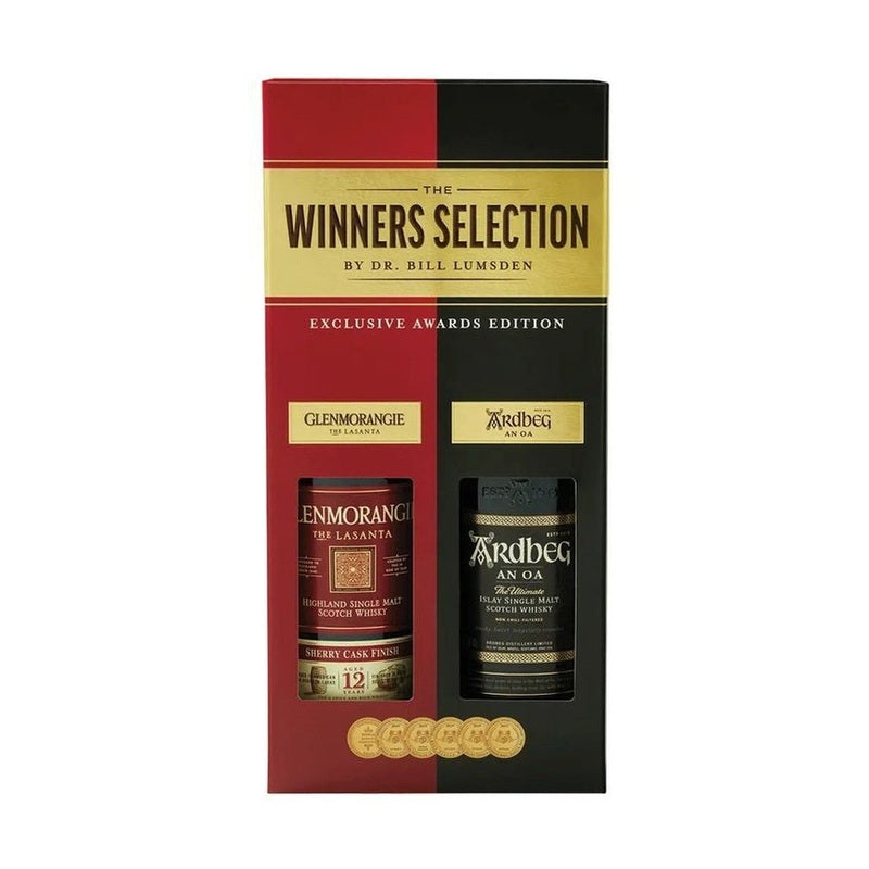 The Winners Selection Glenmorangie 12 Year Old 'The Lasanta' & Ardbeg 'An Oa' Single Malt Scotch Whisky Gift Set