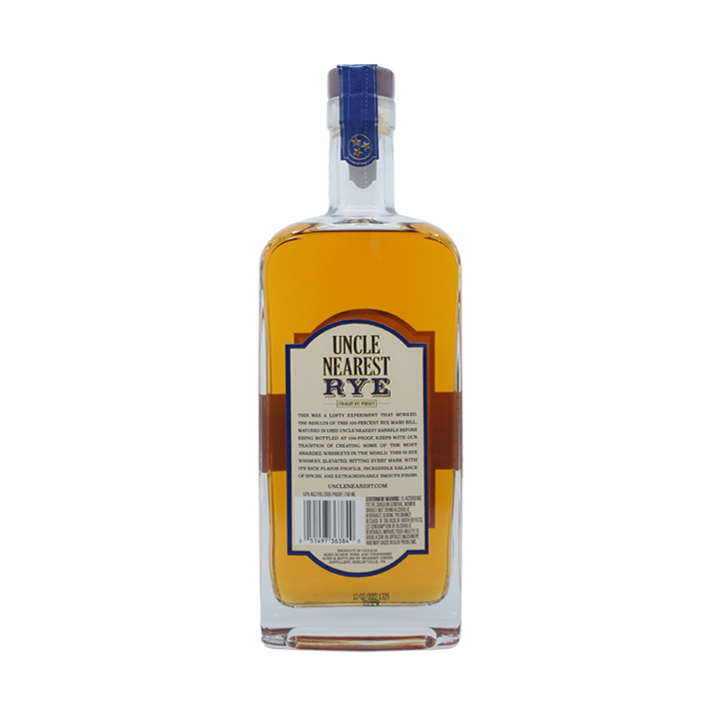 Uncle Nearest Straight Rye Whiskey