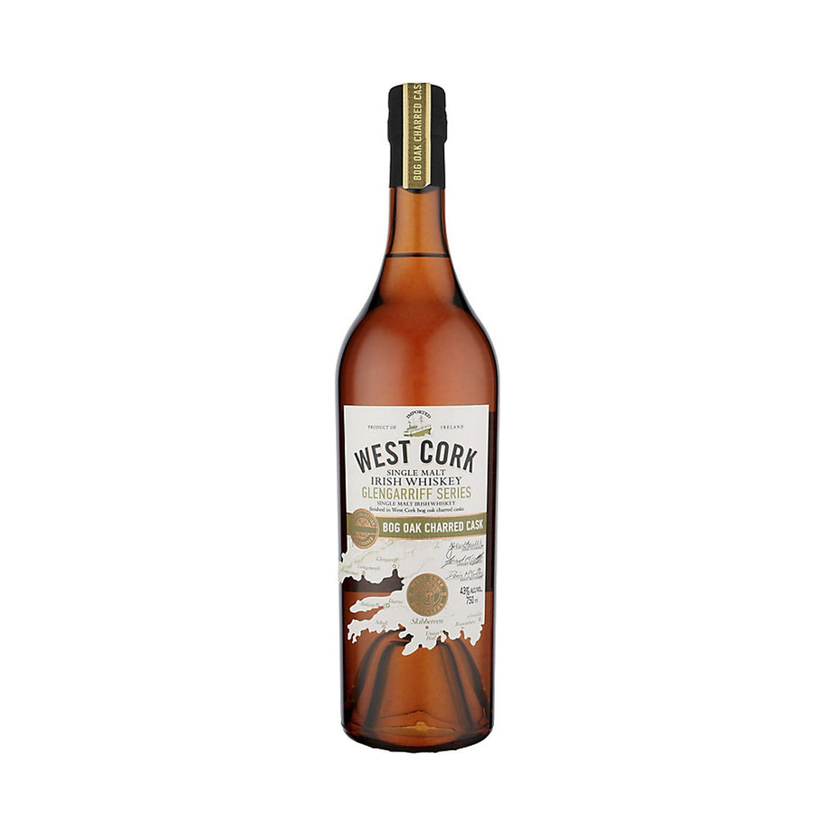 West Cork Glengarriff Series Bog Oak Charred Cask Single Malt Irish Whiskey 750ml