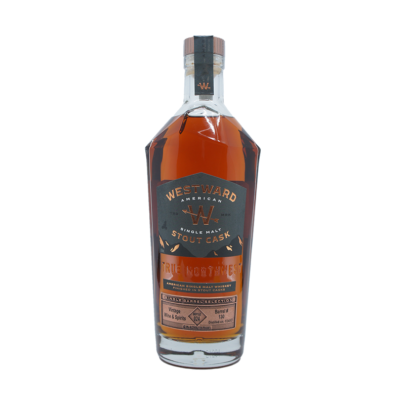 Westward American Single Malt Stout Cask Private Selection Single Barrel Whiskey