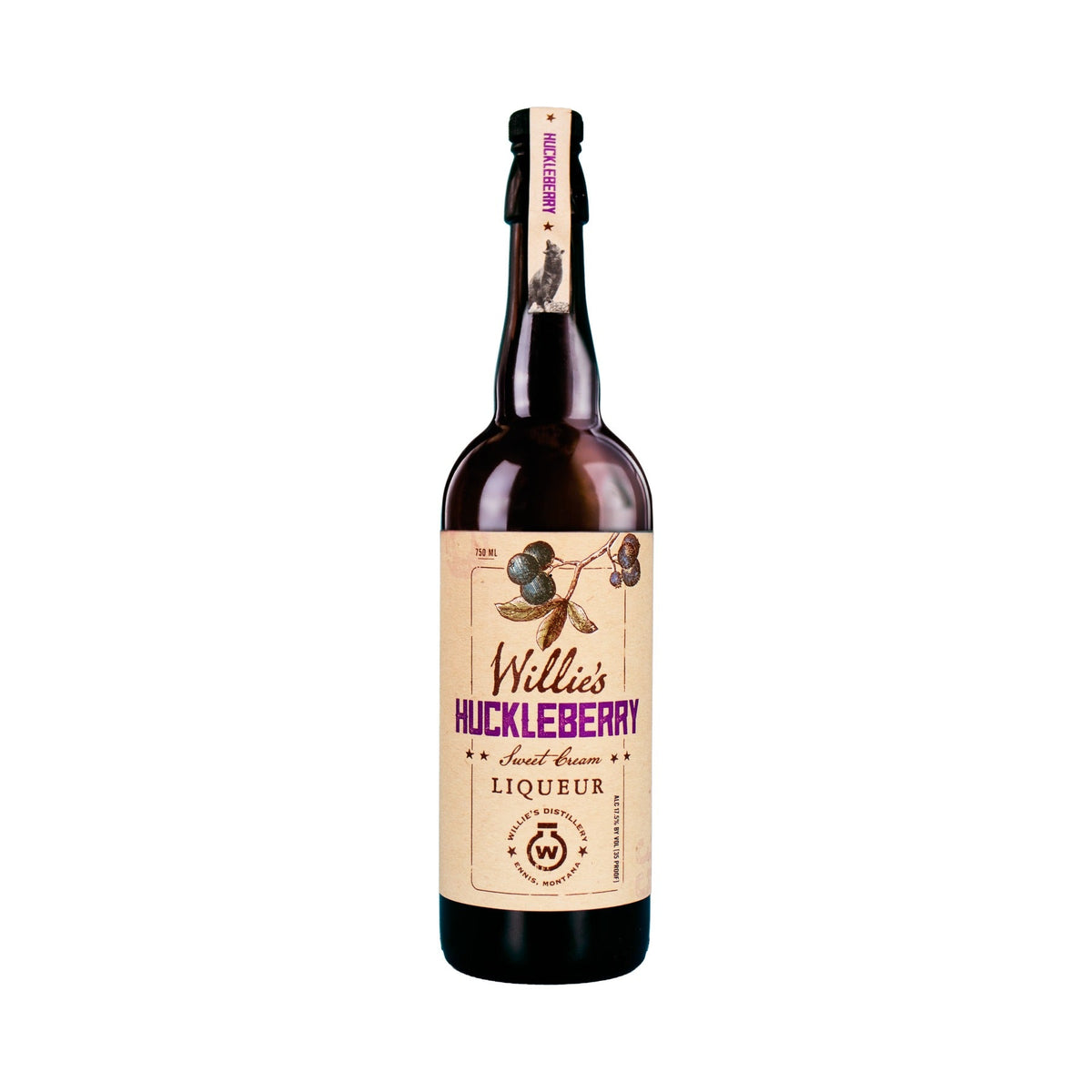 Willie's Huckleberry Sweet Cream Liqueur 750ml